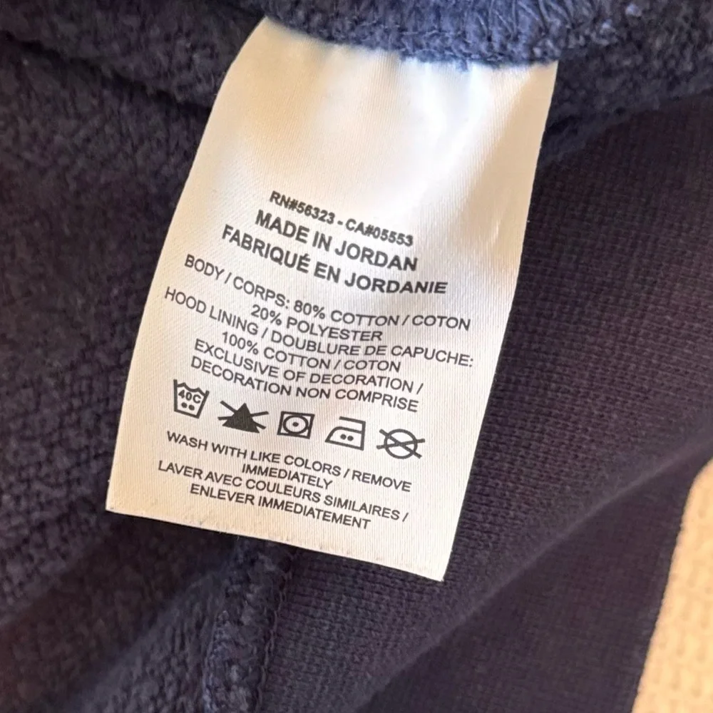 NIKE Navy Blue Fleece Hoodie Sweatshirt w Front Kangaroo Pocket